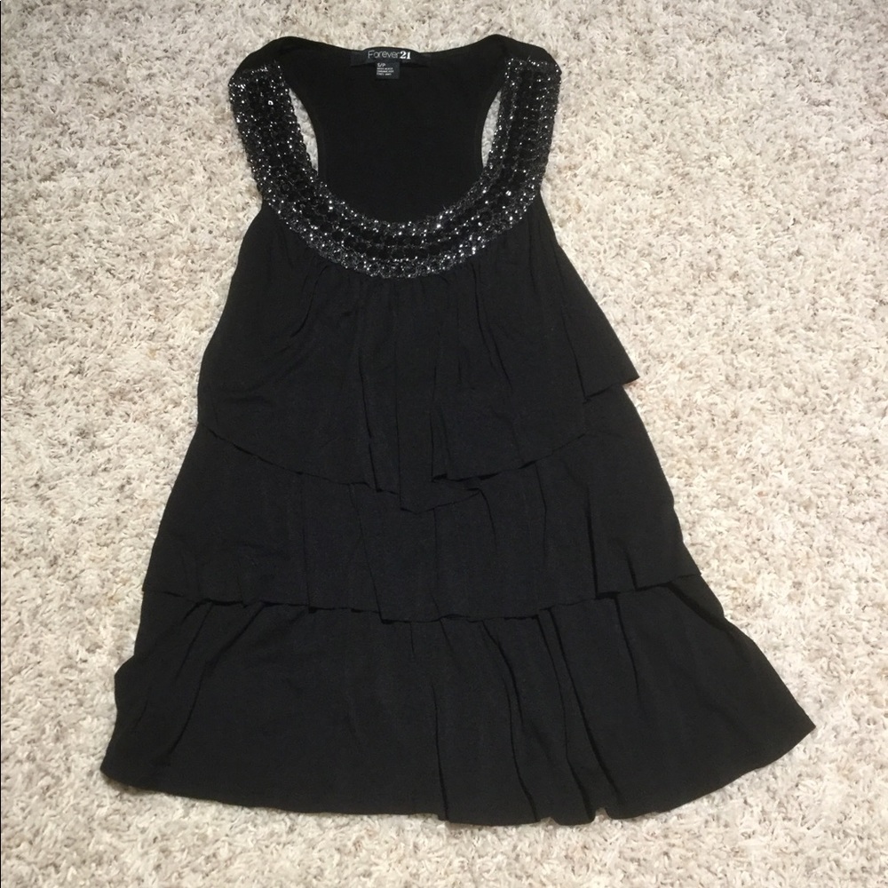 Forever 21 beaded tiered tank top